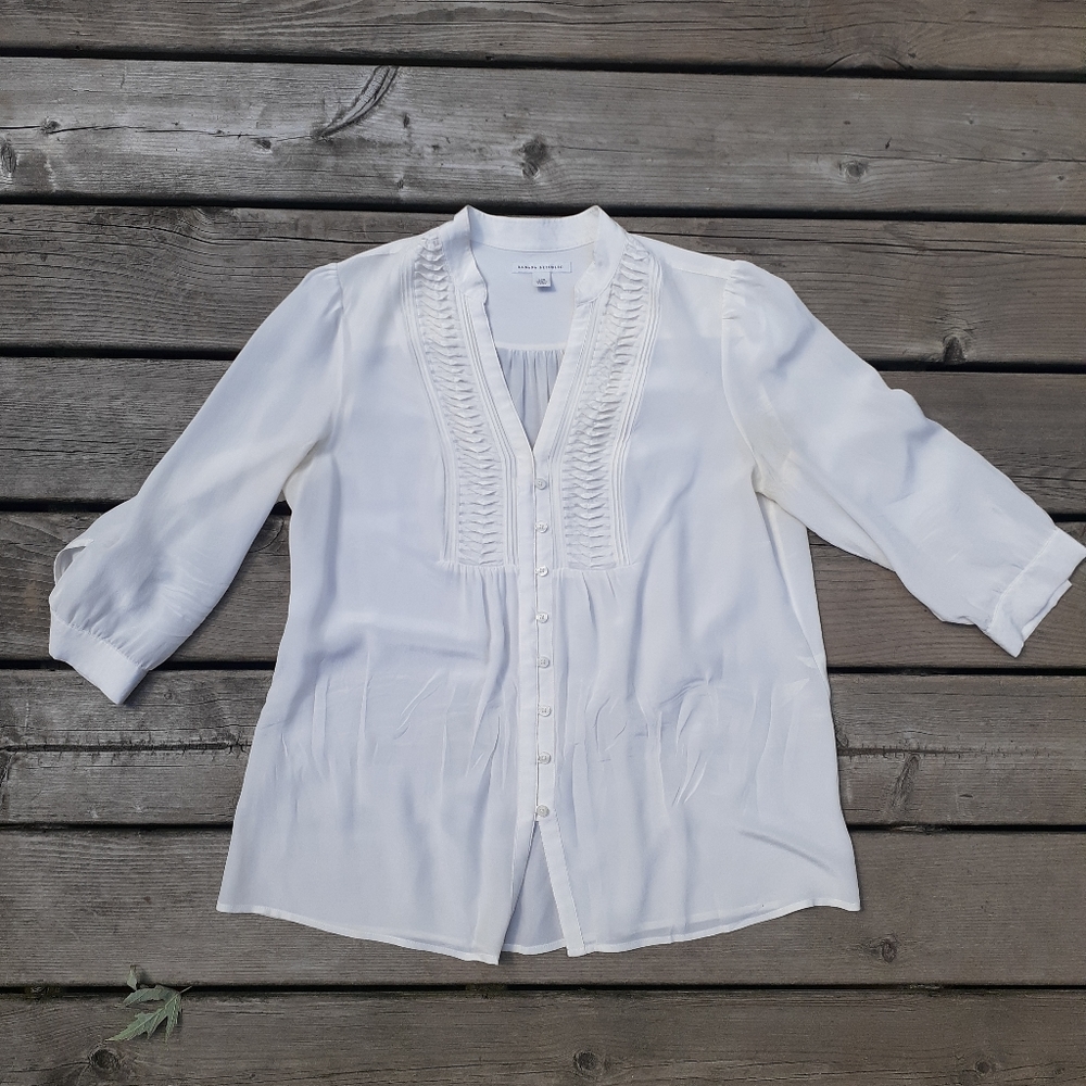 Banana Republic top romantic boho flowy sz Large